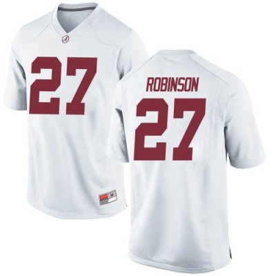 Youth Alabama Crimson Tide #27 Joshua Robinson White Replica NCAA College Football Jersey 2403NRUC1